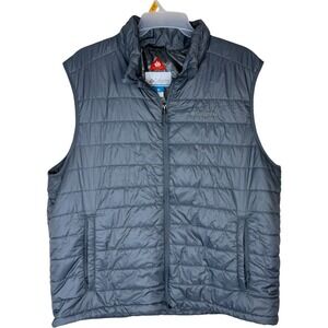 Columbia Omni Heat Puffer Vest Men's XXL Gray Lightweight Insulated